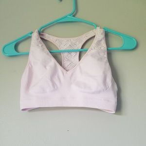 Light pink sports bra